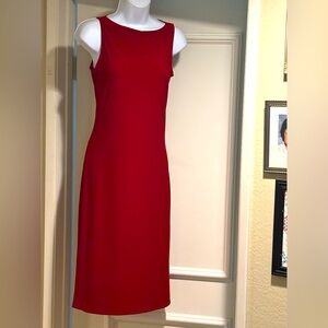 Norma Kamali Sleeveless Red Midi Dress Small